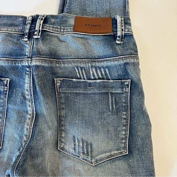 Stampd blue ripped knees boyfriend jeans - Picture 5 of 6